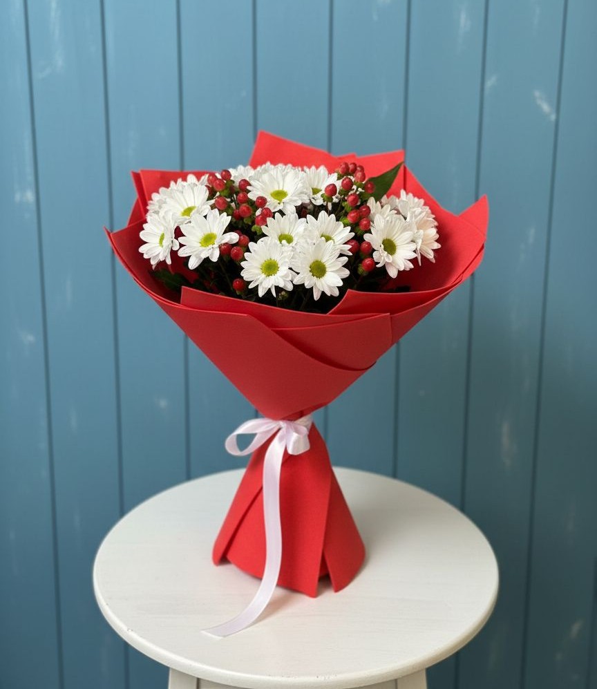 Букет цветов из: Хризантемы в Поселок дачного хозяйства Жуковка