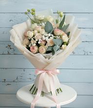 Букет цветов из:  Розы и Лизиантусы #REPLACE_PRED# Поселок дачного хозяйства Жуковка