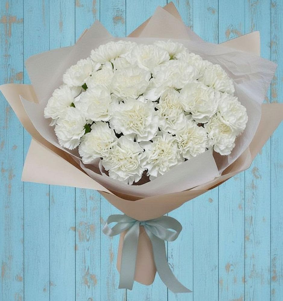 Букет цветов из: Гвоздики в Поселок дачного хозяйства Жуковка