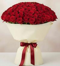 Букет 101 Красная роза Милано в Поселок дачного хозяйства Жуковка