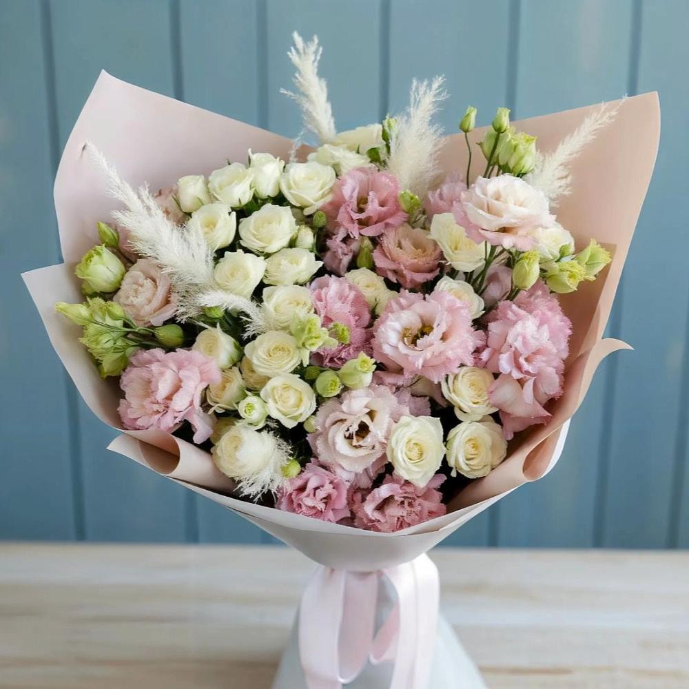 Букет цветов из: Альстромерии и Розы в Поселок дачного хозяйства Жуковка