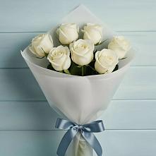 Букет 7 Белых роз Эдлесс Лав в Поселок дачного хозяйства Жуковка
