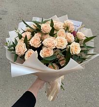 Букет Кремовые розы Латте в Поселок дачного хозяйства Жуковка