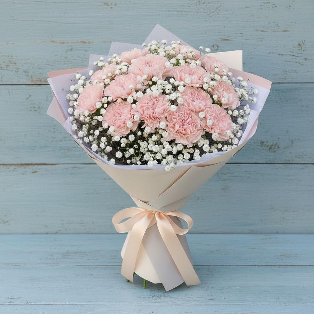 Букет цветов из: Гвоздики в Поселок дачного хозяйства Жуковка