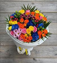 Букет цветов из:  Розы и Хризантемы в Поселок дачного хозяйства Жуковка