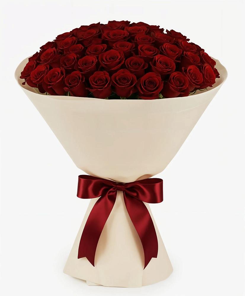 Букет 101 Бордовая роза Блэк Бакарра в Поселок дачного хозяйства Жуковка